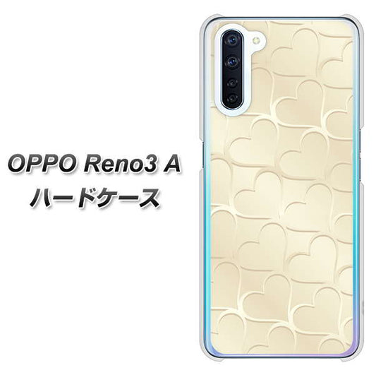 SIMフリー OPPO Reno3 A 高画質仕上げ 背面印刷 ハードケース【630 かくれハート】