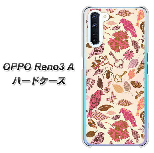 SIMフリー OPPO Reno3 A 高画質仕上げ 背面印刷 ハードケース【640 おしゃれな小鳥】
