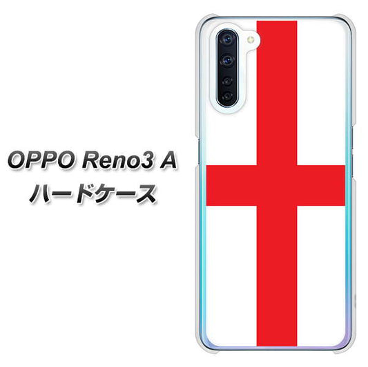 SIMフリー OPPO Reno3 A 高画質仕上げ 背面印刷 ハードケース【677 イングランド】