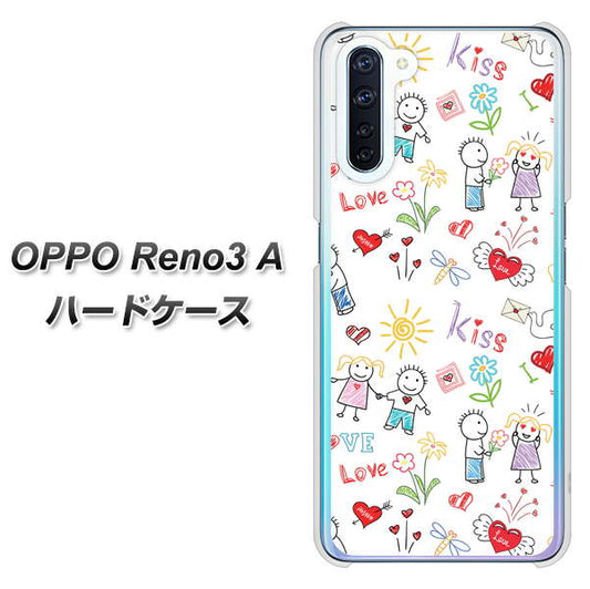 SIMフリー OPPO Reno3 A 高画質仕上げ 背面印刷 ハードケース【710 カップル】