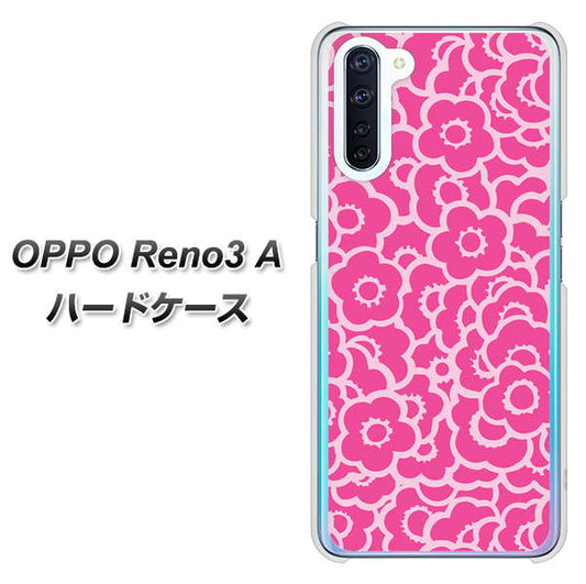 SIMフリー OPPO Reno3 A 高画質仕上げ 背面印刷 ハードケース【716 ピンクフラワー】