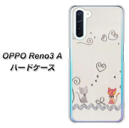 SIMフリー OPPO Reno3 A 高画質仕上げ 背面印刷 ハードケース【1103 クラフト写真ネコ】