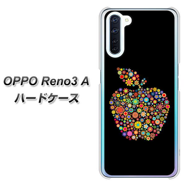SIMフリー OPPO Reno3 A 高画質仕上げ 背面印刷 ハードケース【1195 カラフルアップル】