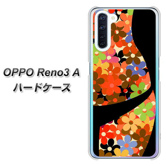 SIMフリー OPPO Reno3 A 高画質仕上げ 背面印刷 ハードケース【1258 フラワーボディ】