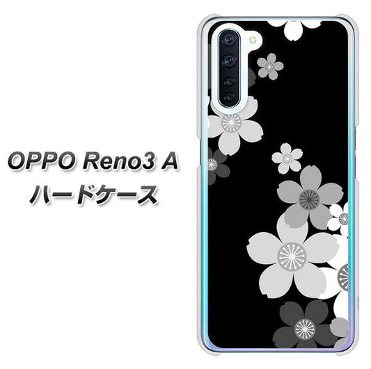 SIMフリー OPPO Reno3 A 高画質仕上げ 背面印刷 ハードケース【1334 桜のフレーム】