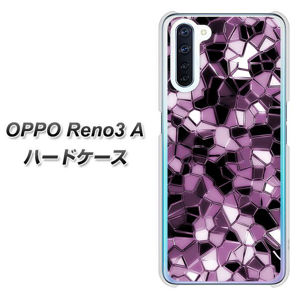 SIMフリー OPPO Reno3 A 高画質仕上げ 背面印刷 ハードケース【EK837 テクニカルミラーパープル】