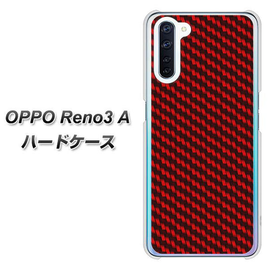 SIMフリー OPPO Reno3 A 高画質仕上げ 背面印刷 ハードケース【EK906 レッドカーボン】