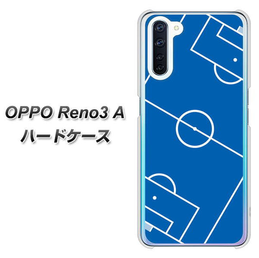 SIMフリー OPPO Reno3 A 高画質仕上げ 背面印刷 ハードケース【IB922 SOCCER_ピッチ】