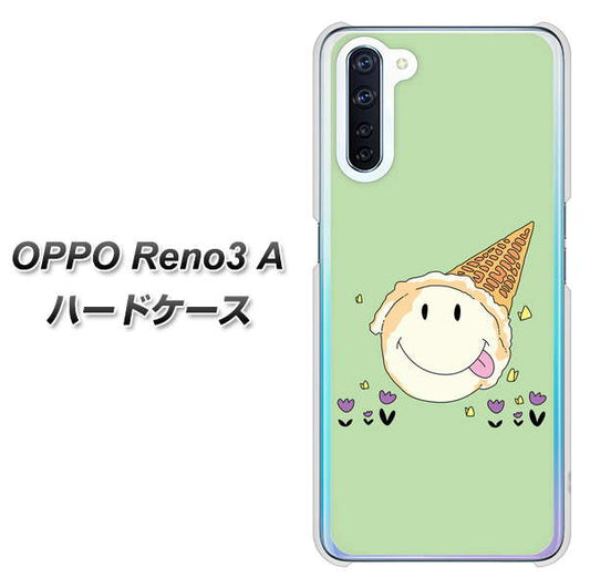 SIMフリー OPPO Reno3 A 高画質仕上げ 背面印刷 ハードケース【MA902 アイスクリーム】