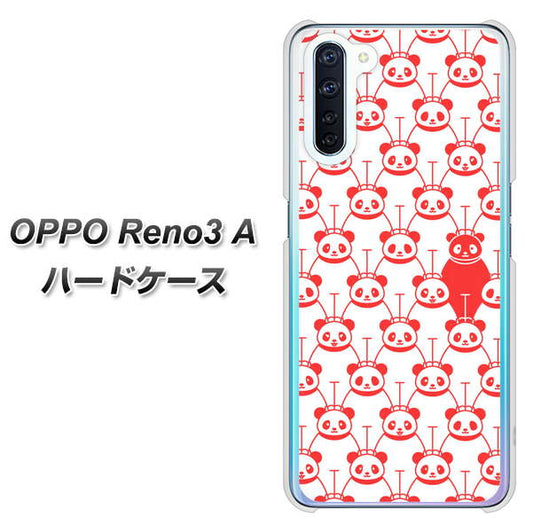 SIMフリー OPPO Reno3 A 高画質仕上げ 背面印刷 ハードケース【MA913 パターン パンダ】