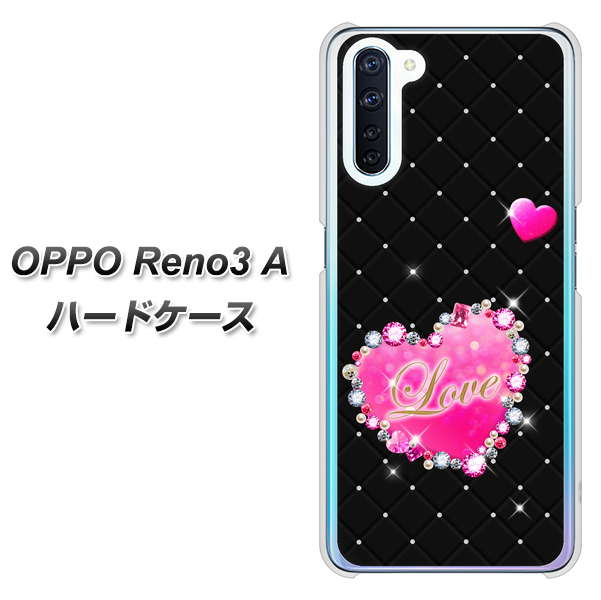 SIMフリー OPPO Reno3 A 高画質仕上げ 背面印刷 ハードケース【SC823 スワロデコ風プリント】