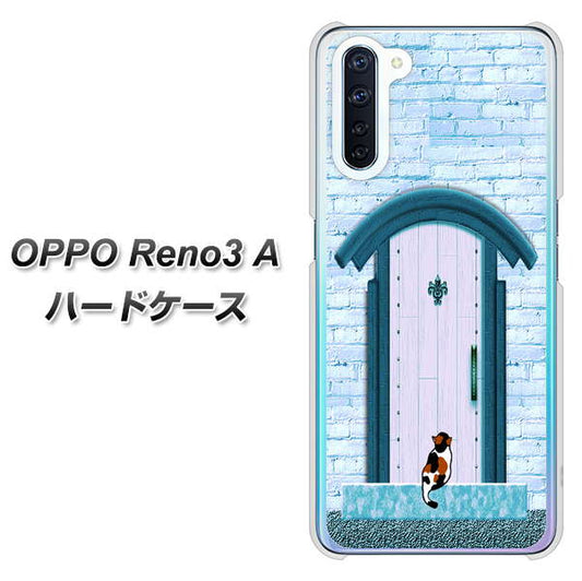 SIMフリー OPPO Reno3 A 高画質仕上げ 背面印刷 ハードケース【YA953 石ドア03 素材クリア】
