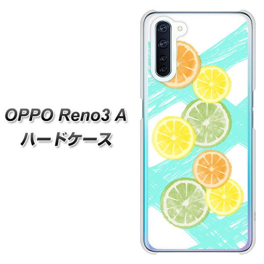 SIMフリー OPPO Reno3 A 高画質仕上げ 背面印刷 ハードケース【YJ183 オレンジライム】