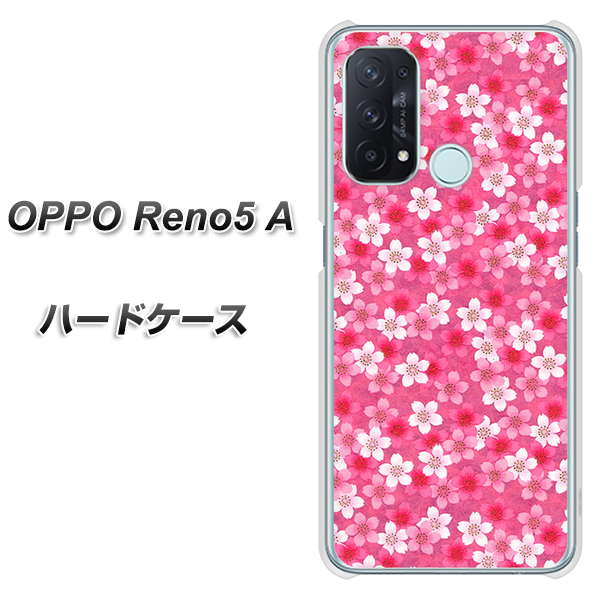 SIMフリー オッポ Reno5 A 高画質仕上げ 背面印刷 ハードケース【065 さくら】