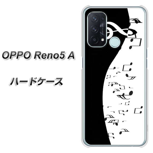 SIMフリー オッポ Reno5 A 高画質仕上げ 背面印刷 ハードケース【114 モノトーンのリズム】