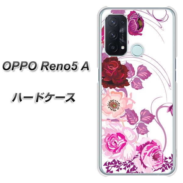 SIMフリー オッポ Reno5 A 高画質仕上げ 背面印刷 ハードケース【116 ６月のバラ】