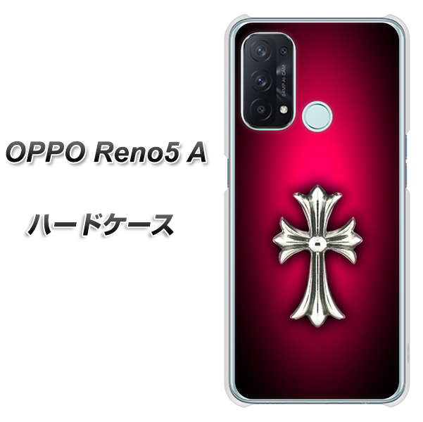 SIMフリー オッポ Reno5 A 高画質仕上げ 背面印刷 ハードケース【249 クロスレッド】