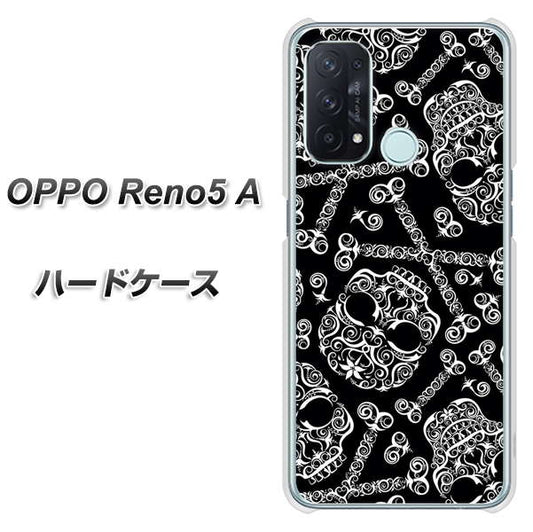 SIMフリー オッポ Reno5 A 高画質仕上げ 背面印刷 ハードケース【363 ドクロの刺青】