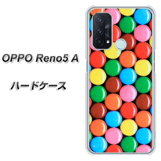 SIMフリー オッポ Reno5 A 高画質仕上げ 背面印刷 ハードケース【448 マーブルチョコ】