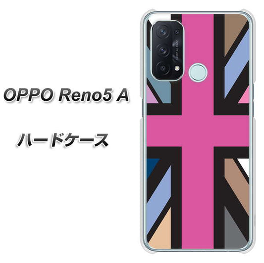 SIMフリー オッポ Reno5 A 高画質仕上げ 背面印刷 ハードケース【507 ユニオンジャック デスカラー】