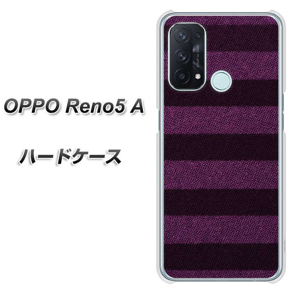 SIMフリー オッポ Reno5 A 高画質仕上げ 背面印刷 ハードケース【533 極太ボーダーPR&NV】