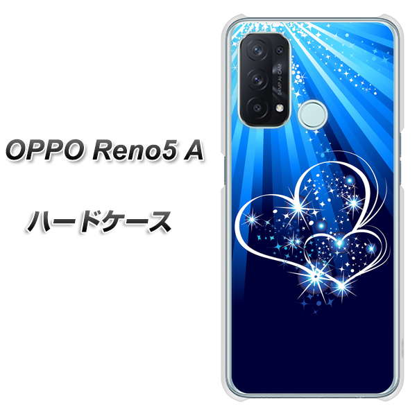 SIMフリー オッポ Reno5 A 高画質仕上げ 背面印刷 ハードケース【702 スイミングハート】
