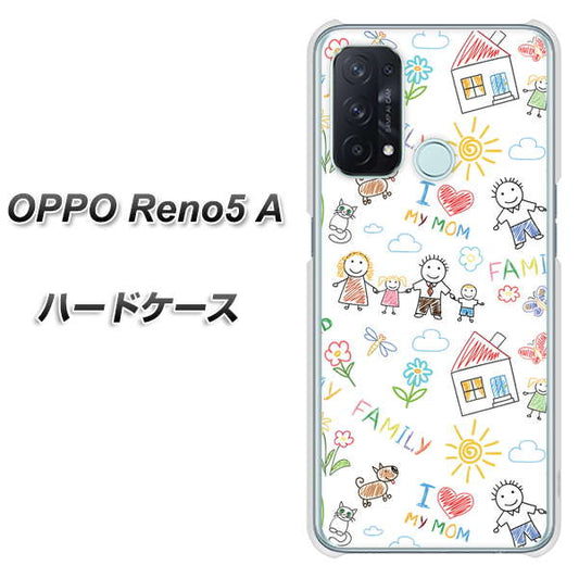 SIMフリー オッポ Reno5 A 高画質仕上げ 背面印刷 ハードケース【709 ファミリー】