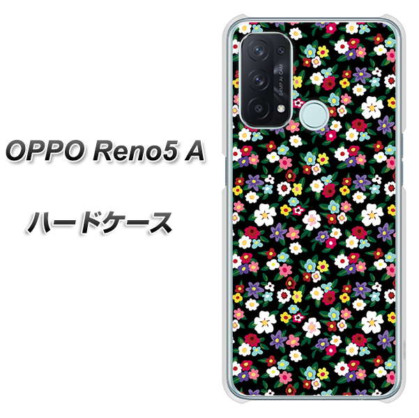 SIMフリー オッポ Reno5 A 高画質仕上げ 背面印刷 ハードケース【778 マイクロリバティプリントBK】