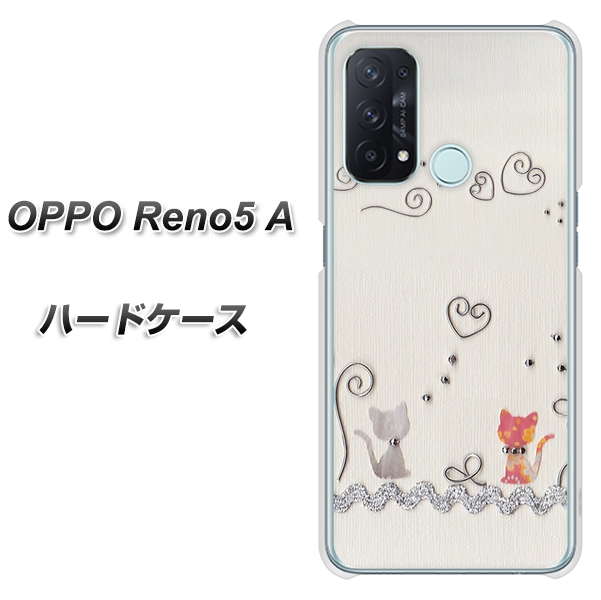 SIMフリー オッポ Reno5 A 高画質仕上げ 背面印刷 ハードケース【1103 クラフト写真ネコ】