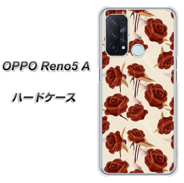 SIMフリー オッポ Reno5 A 高画質仕上げ 背面印刷 ハードケース【1157 クラシックローズ】