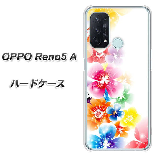 SIMフリー オッポ Reno5 A 高画質仕上げ 背面印刷 ハードケース【1209 光と花】