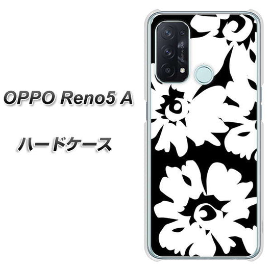 SIMフリー オッポ Reno5 A 高画質仕上げ 背面印刷 ハードケース【1215 モダンフラワー】