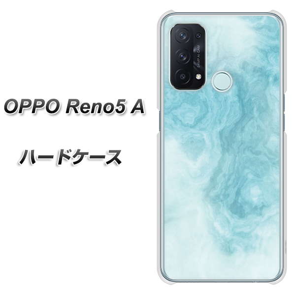 SIMフリー オッポ Reno5 A 高画質仕上げ 背面印刷 ハードケース【KM868 大理石BL】