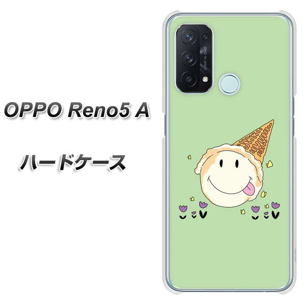 SIMフリー オッポ Reno5 A 高画質仕上げ 背面印刷 ハードケース【MA902 アイスクリーム】