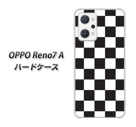 OPPO Reno7 A 高画質仕上げ 背面印刷 ハードケース【151 フラッグチェック】