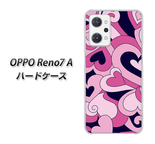 OPPO Reno7 A 高画質仕上げ 背面印刷 ハードケース【223 ハートの調べ】