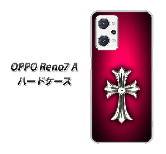 OPPO Reno7 A 高画質仕上げ 背面印刷 ハードケース【249 クロスレッド】