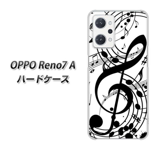 OPPO Reno7 A 高画質仕上げ 背面印刷 ハードケース【260 あふれる音符】