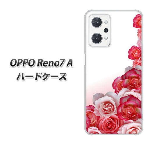 OPPO Reno7 A 高画質仕上げ 背面印刷 ハードケース【299 薔薇の壁】