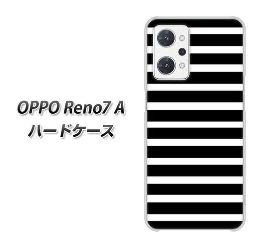 OPPO Reno7 A 高画質仕上げ 背面印刷 ハードケース【330 サイドボーダーブラック】