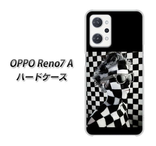 OPPO Reno7 A 高画質仕上げ 背面印刷 ハードケース【357 bk&wh】