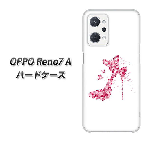 OPPO Reno7 A 高画質仕上げ 背面印刷 ハードケース【387 薔薇のハイヒール】