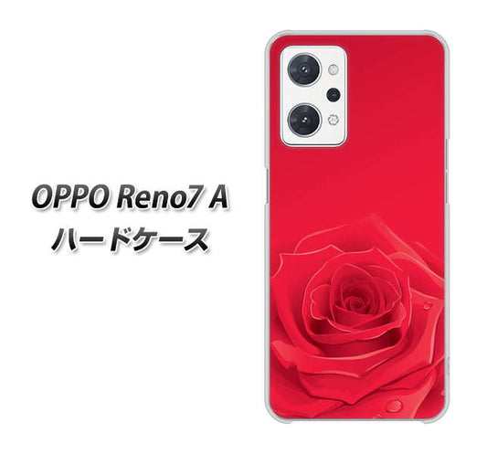 OPPO Reno7 A 高画質仕上げ 背面印刷 ハードケース【395 赤いバラ】