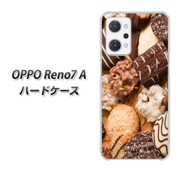 OPPO Reno7 A 高画質仕上げ 背面印刷 ハードケース【442 クッキー mix】