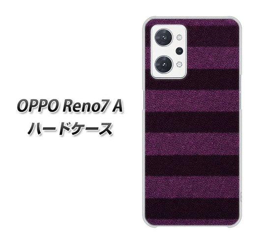 OPPO Reno7 A 高画質仕上げ 背面印刷 ハードケース【533 極太ボーダーPR&NV】