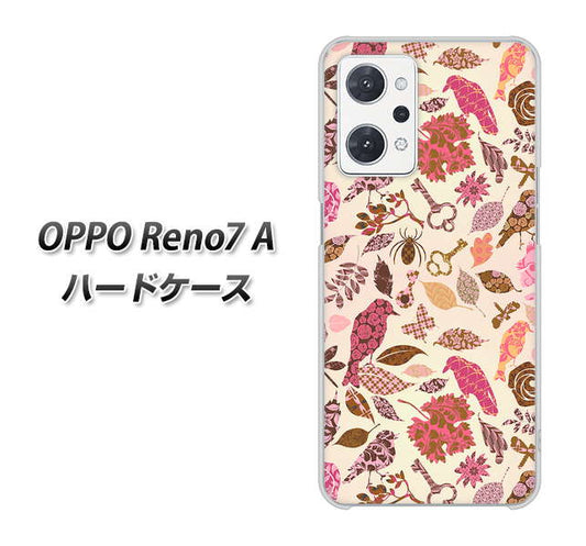 OPPO Reno7 A 高画質仕上げ 背面印刷 ハードケース【640 おしゃれな小鳥】