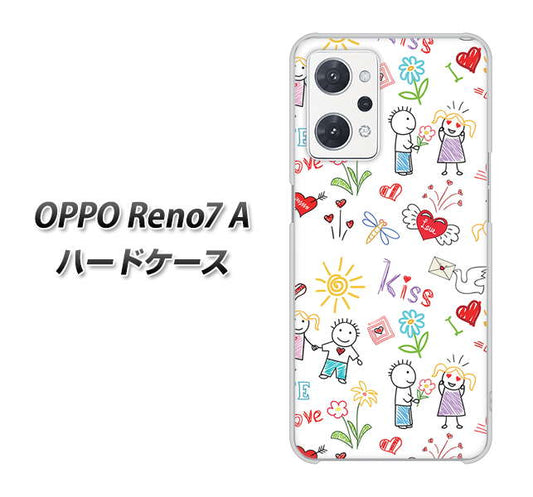 OPPO Reno7 A 高画質仕上げ 背面印刷 ハードケース【710 カップル】