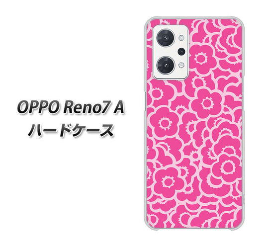OPPO Reno7 A 高画質仕上げ 背面印刷 ハードケース【716 ピンクフラワー】