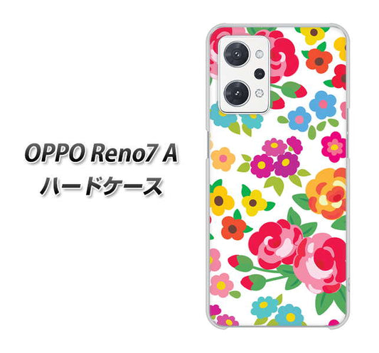 OPPO Reno7 A 高画質仕上げ 背面印刷 ハードケース【776 5月のフラワーガーデン】