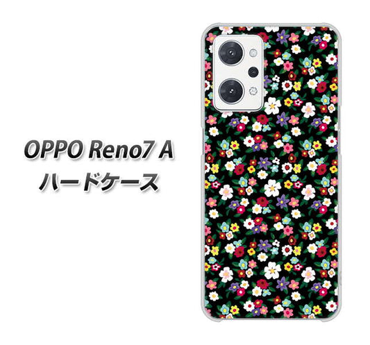 OPPO Reno7 A 高画質仕上げ 背面印刷 ハードケース【778 マイクロリバティプリントBK】